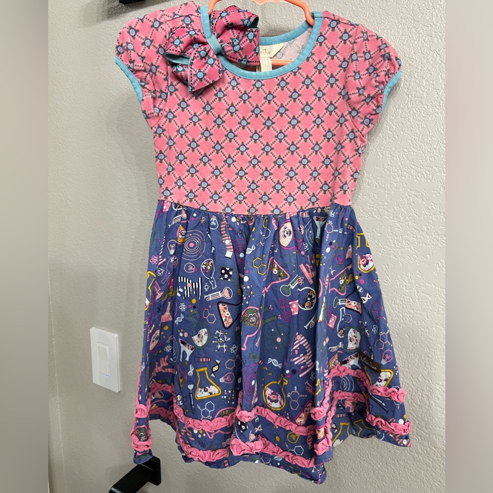 Matilda Jane Science dress with matching bow